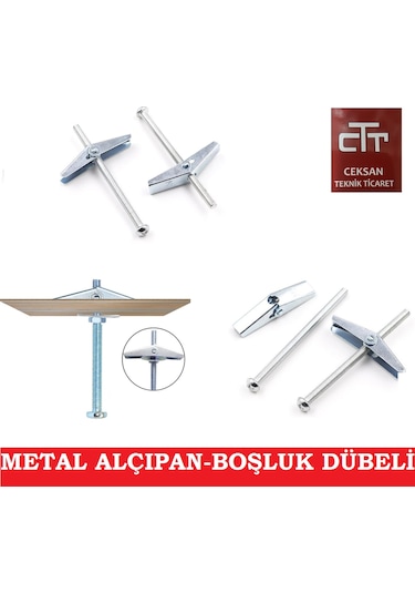 Alçıpan Dübeli  Metal  12 ADET Boşluk Dübeli  Paraşüt Dübel