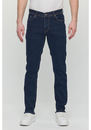 Polo State Regular Fit Likralı Erkek Denim Kot Pantolon Lacivert Lacivert