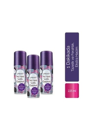 Urban Care Seyahat Boy Go Nuts With Coconut Kuru Şampuan 3 x 75 ML