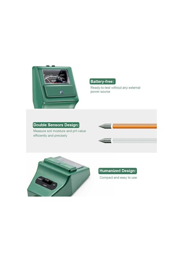 Unichrome Toprak PH Ölçer Ve Nem Ölçüm Cihazı