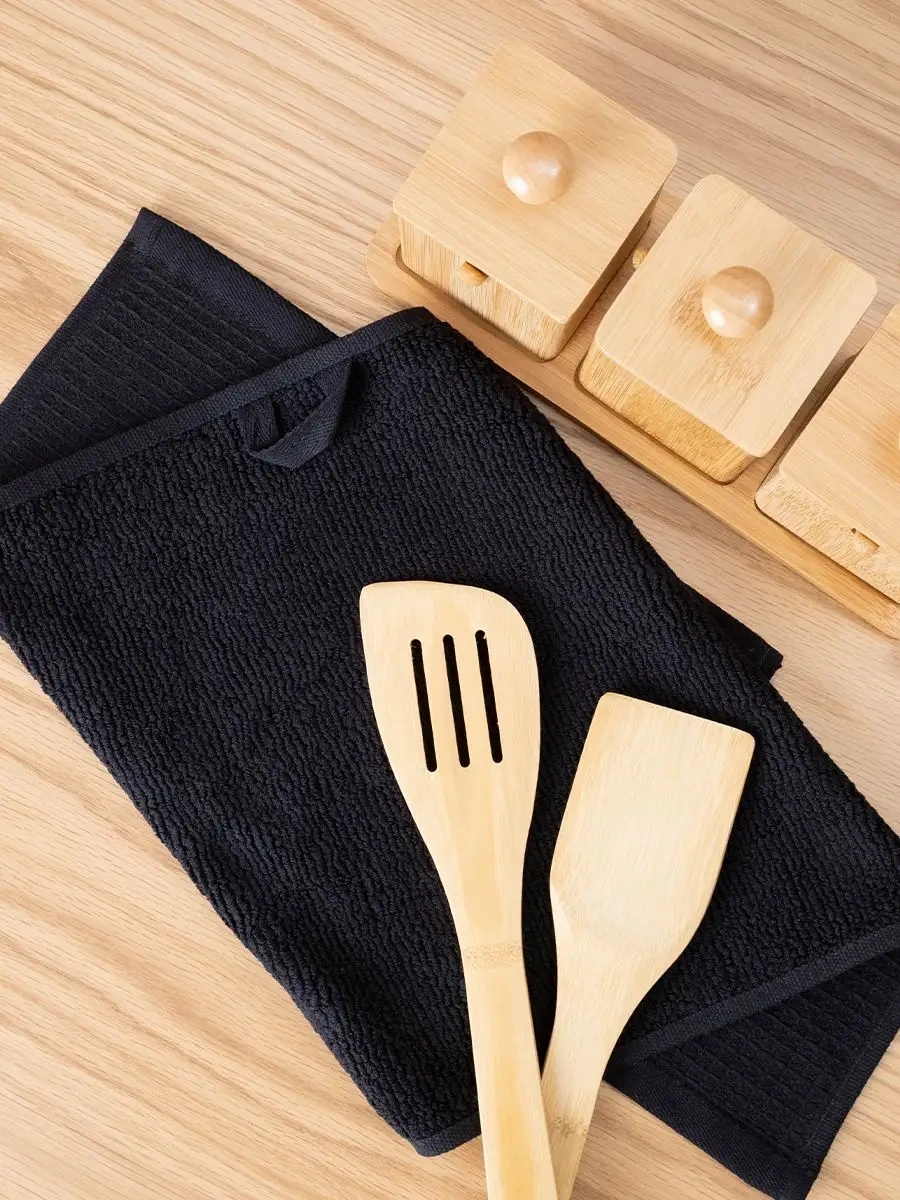 Vasilisa Mutfak Havlusu Waffle - Havlu 30x60 Cm 3'lü Set 162542984 Grafit