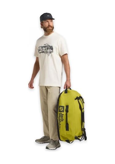 Jack Wolfskin Brand Erkek Tişört Beyaz
