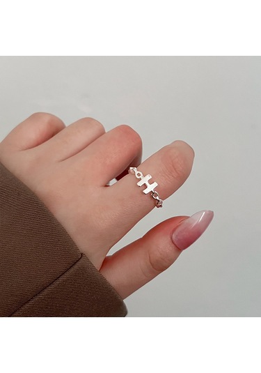 Kadınlar İçin Özel Olarak Tasarlanmış Benzersiz Düz Bantlı Yüzük No.61 Çok Renkli