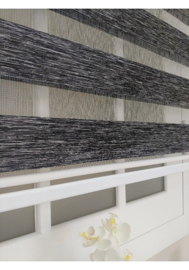 Venassa Antrasit Bambu Zebra Stor Güneşlik Perde