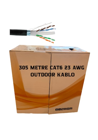 Dış Mekan Cat6 Utp Network Kablosu 23awg 305m Kutulu