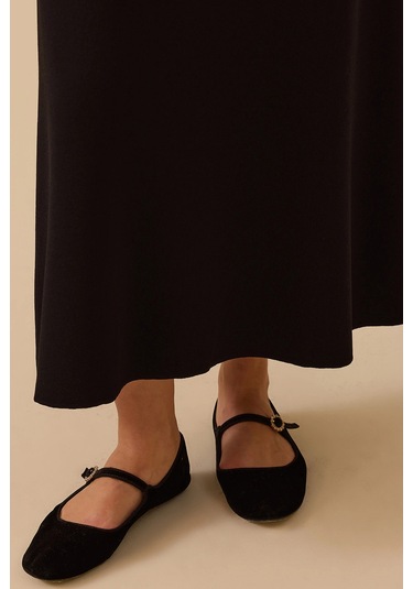 Seçil Kadın Düz Kesim Triko Etek 1013 Siyah Siyah