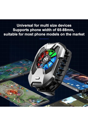 Memo Dla8 Cep Telefon Soğutma Fanı Radyatör Soğutucu Rgb Led Işıklı