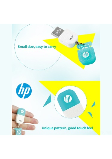 Vkemall Hp V175w 64gb Usb2.0 Bellek Sticki - Kauçuk Malzeme, Su/dolgu/şok Dayanıklı, Mini Taşınabilir Veri Transferi