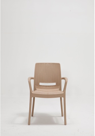 4 Adet Rattan Lüx Cappucino Sandalye / Balkon-bahçe-teras Bej