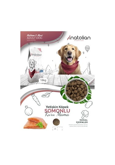 Anatolian Premium Somonlu Yetişkin Köpek Maması 18 KG