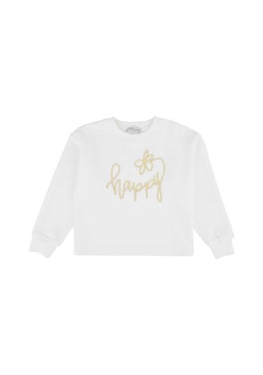 Bestkids Kız Çocuk Yazı İşlemeli Sweatshirt 2-6 Yaş 001