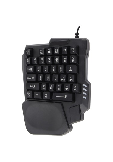 Xindoker K13 Tek El Oyun Klavyesi, 35 Tuşlu Usb Kablolu, 3 Renkli Arka Işık, Su Geçirmez, Dürtme Dirençli, Bilgisayar Ve Mobil Oyunlar İçin