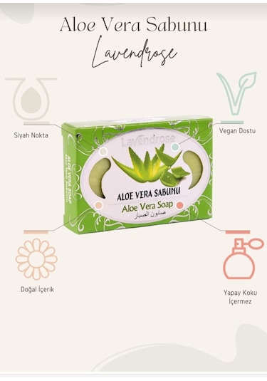 Lavendrose Aloe Vera Sabunu - %100 Doğal Aloe Vera El Sabunu