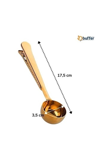 Mcg Mandallı Kahve Ölçü Kaşığı Gold Çok Fonksiyonlu Paslanmaz Çelik Kaşık Renkli