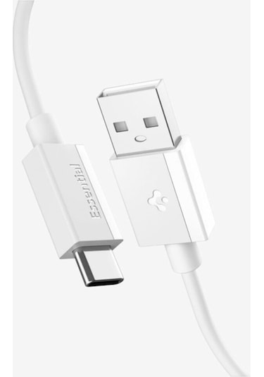 Spigen Essential 1m Usb-a To Usb-c 60w Kablo Aca08715 Beyaz