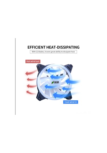 Reedark Titreşim Önleyici, Rgb Aydınlatmalı, Hidrolik Yataklı 120mm Kasa Fanı