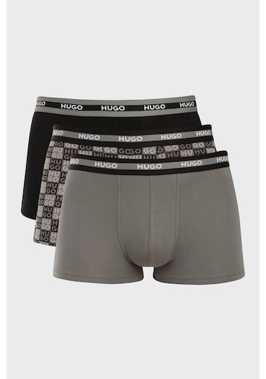 Hugo Erkek Boxer 50545668 996 Siyah Haki Antrasit