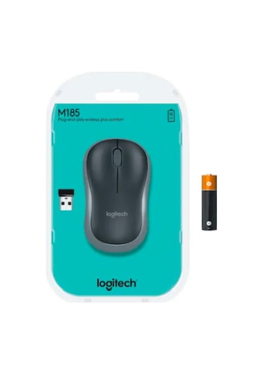 Logitech M185 USB Alıcılı Kompakt Kablosuz Mouse