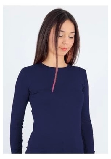 İmer 1273 Sıfır Yaka Uzun Kollu Badi Atlet Lacivert