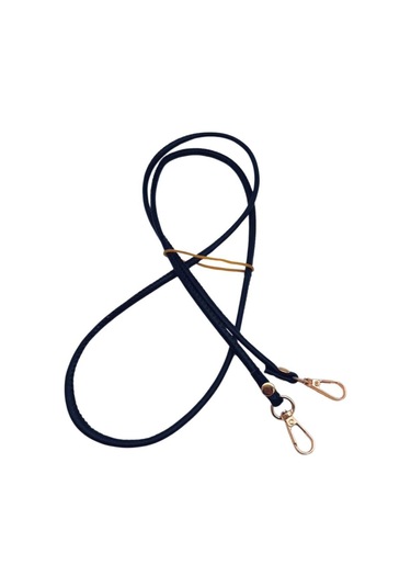 Çanta Aksesuar Lacivert Renk 5 Mm Suni Deri Spagetti Model Çanta Sapı Light Gold Metal