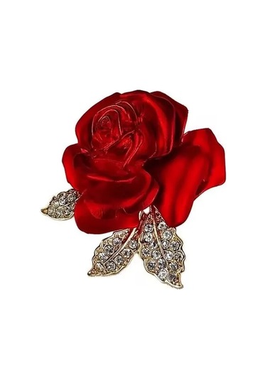 Especailly For You Broş Kırmızı Gül 332897958 Kırmızı
