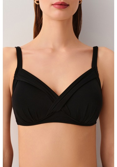 Suwen Kaplı Bantlı Toparlayıcı Bikini Üst Sbn25380012 Siyah