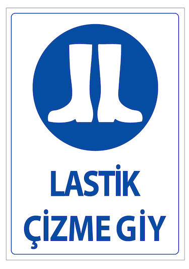 Lastik Çizme Giy Folyo Baskı Etiket
