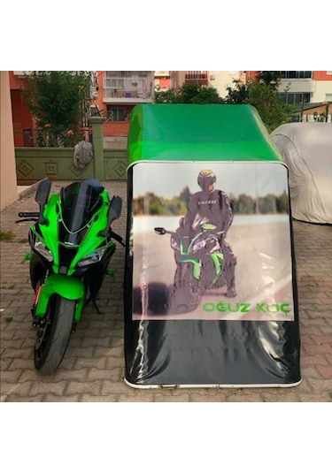 Portatif Motosiklet Garajı Branda Yanmaz Özellikli