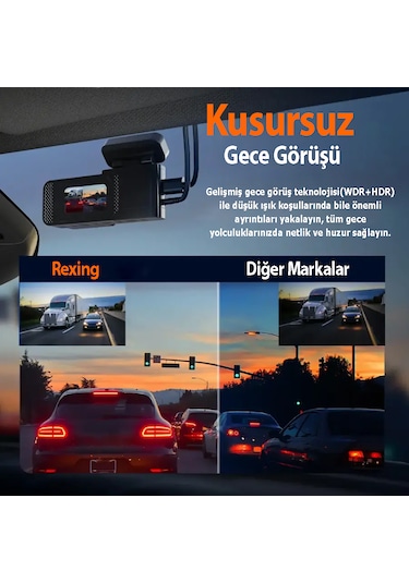 Rexing C2 2k+1080p Wifi Araç Kamerası + 32gb Sd Kart