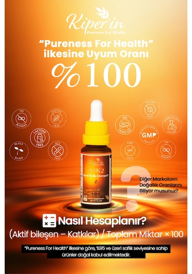 Kiperin D3K2 Vitamin D3 1000 25 Mcg Takviye Edici Gıda 20 ML