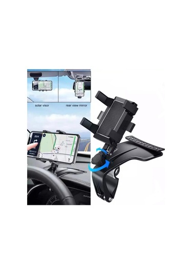 Araç İçi Telefon Tutucu Multifonksiyonel Numaratörlü Klipsli Tutucu