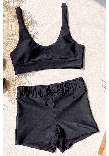 Alpinmoda Şortlu Tankini Bikini Takım Ms41588