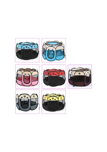 Geeroyoo Taşınabilir Katlanır Evcil Hayvan Çiti - Su Geçirmez Oxford Kumaş, Pvc Ağ İle Güvenli Ve Pratik.