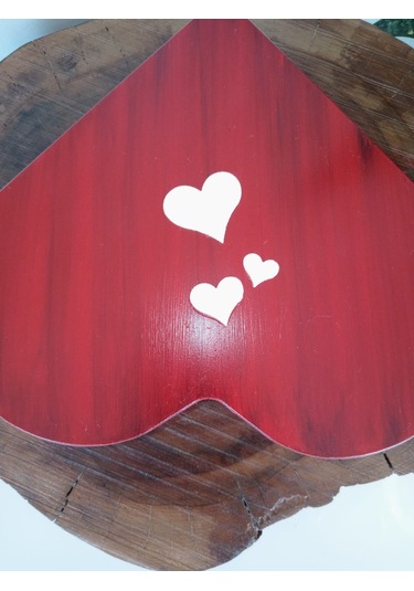 Ahşap Kalpli Hediye Kutusu