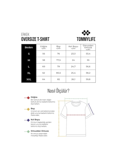 Tommy Life Koyu Gri Pamuklu Kalın Yumuşak Dokulu Oversize Fit Baskılı Erkek T-shirt - 88334 Koyu Gri