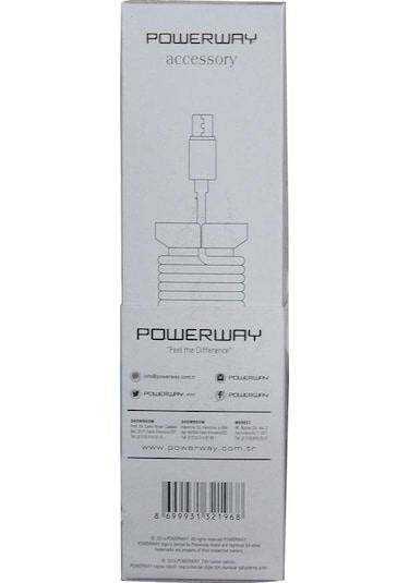 Powerway CX09 1.1 M Micro Usb Örgülü Hızlı Şarj Kablosu Beyaz