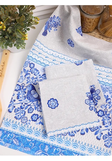 Kuz'kina Hatka 3 Parçalık Mutfak Havlusu Seti 339568266 Açık Mavi