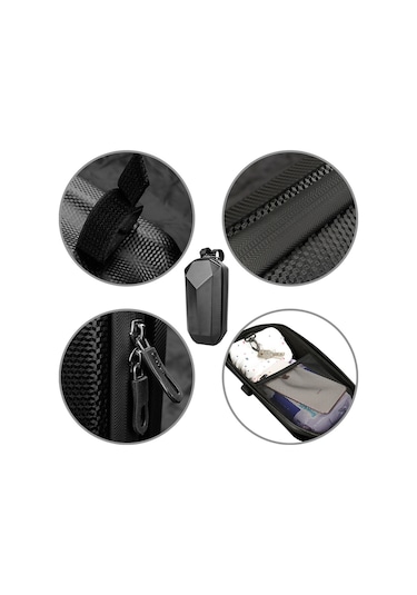 Arion Eva Hardshell Suya Dayanıklı Bisiklet Scooter Ön Çantası Siyah