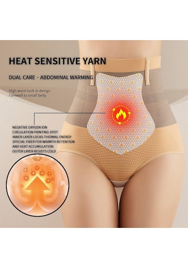 Siyah Flarixa Kadın Kış Termal İç Çamaşır Yüksek Bel Düz Göbek Külot Sıcak Saray Külot Dikişsiz Külot Ateş Termo Elbise Siyah