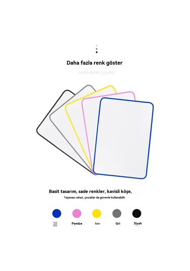 Çocuklara Yazmayı Ve Karalamayı Öğretmek İçin Çift Taraflı Manyetik Not Defteri Mavi