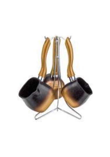 Özlife 709 Kare Granit 3 Lü Cezve Takımı-Siyah