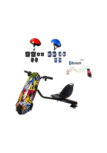 Citymate Drift Car Elektrikli Kaykay Bluetooth Dirift Kar Hoverboard Scooter Koruma Ekipmanı Hediye