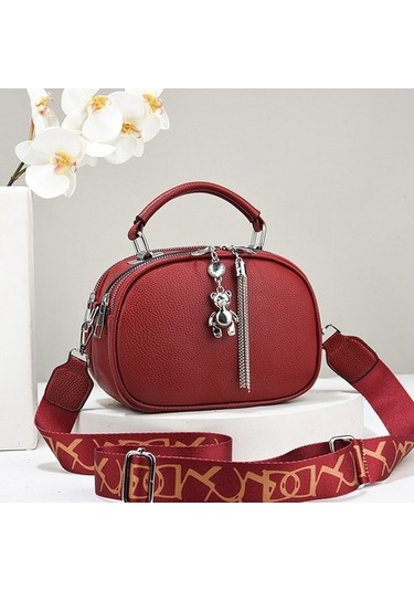 Kadınlar Için Küçük Çanta, Çok Yönlü Çapraz Çanta, Şık, Geniş Omuz Askılı Küçük Çanta Kırmızı 009000 Pembe