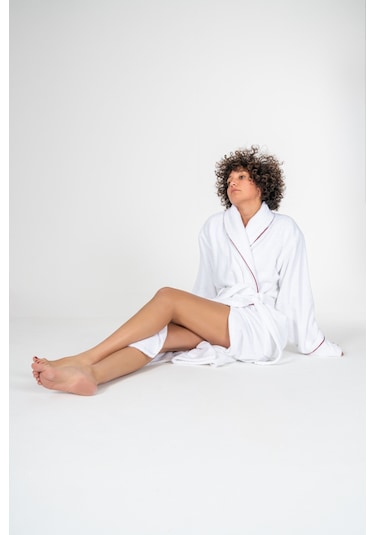 Cotton Box Classic Bornoz Seti Helya Beyaz Unisex M/l Beyaz