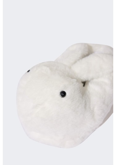 DeFacto Kız Çocuk Düz Taban Panduf A9709A824WNWT1 Beyaz