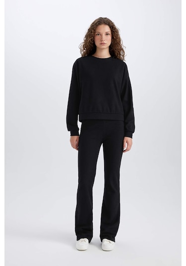 DeFacto 2'li Takım Basic Düz Bisiklet Yaka Üst Esnek Belli Uzun Alt E3841AXNSBK81 DeFacto 2'li Takım Basic Düz Bisiklet Yaka Üst Esnek Belli Uzun Alt E3841AXNSBK81