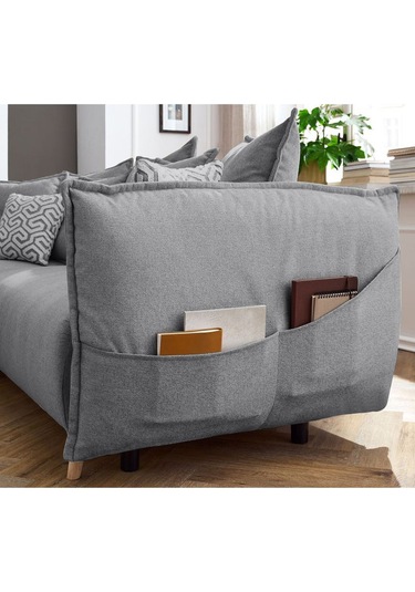 Puffy Sandıklı Köşe Koltuk Gri Sol Köşe Gri