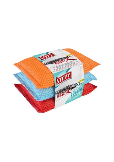 Stepy Bulaşık Süngeri Süper 3'lü Box