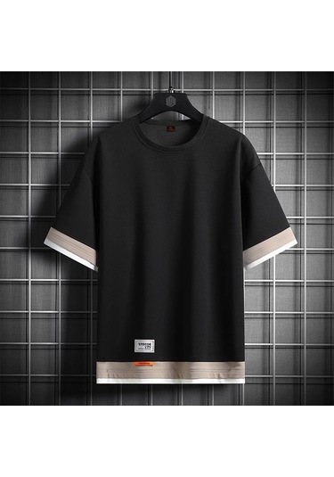 Erkek Kısa Kollu Tişört, 8817 Siyah Diğer