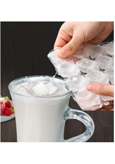 Maiyame Tek Kullandım Buz Küpü Torbaları 100 Adet 2400 Küp - Gıda Grubu Pvc, Kendini Kapatan, Silikon Huni İçeren, Hızlı Dondurma, Seyahat Ve Parti İçin